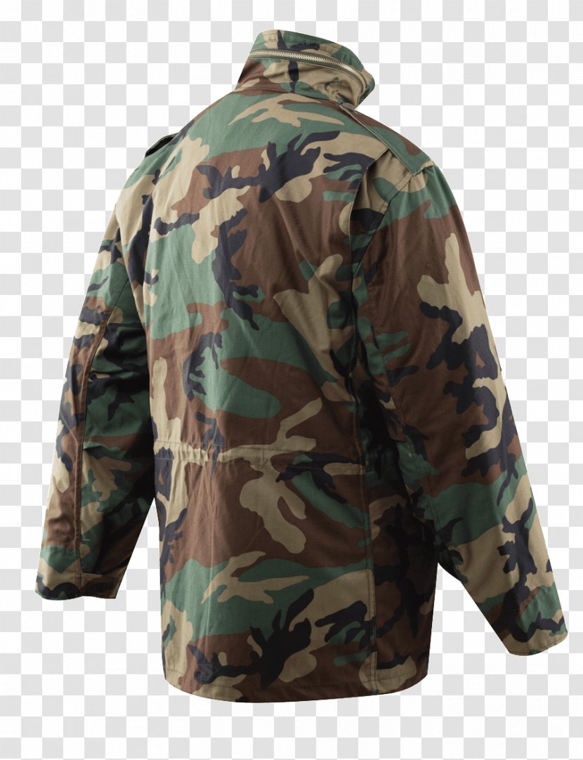 M-1965 Field Jacket Battle Dress Uniform U.S. Woodland Parca - Sleeve Transparent PNG