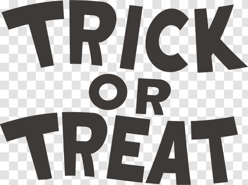 Trick Or Treat Halloween - Blackandwhite Logo Transparent PNG