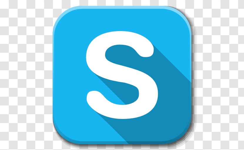 Blue Text Symbol Aqua - Apps Skype B Transparent PNG