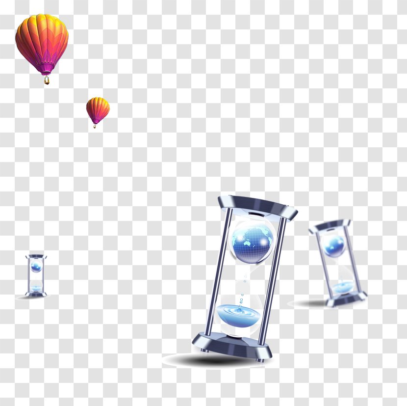 Icon - Time - Balloons And Hourglass Transparent PNG