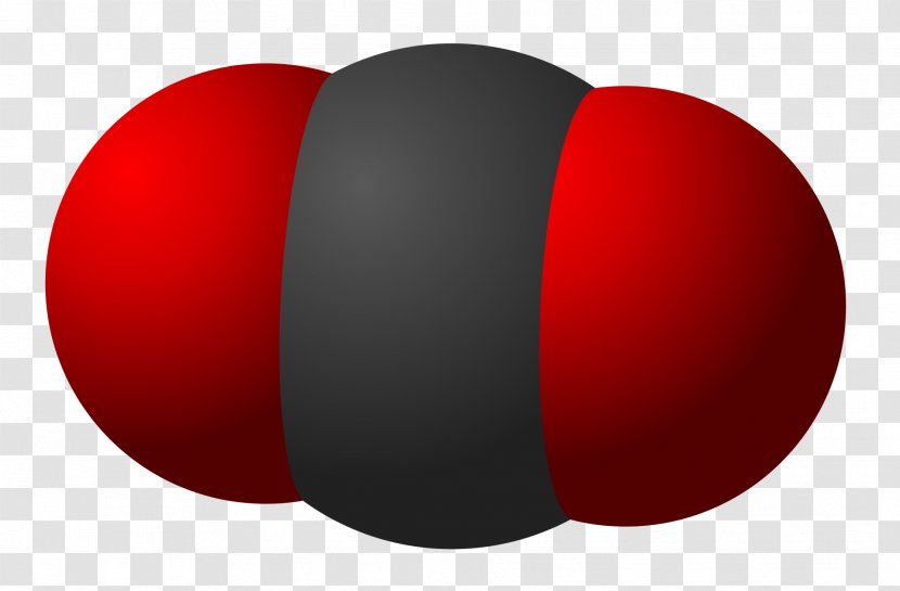 Carbon Dioxide Monoxide Hypercapnia Molecule - Spacefilling Model - Particle Transparent PNG