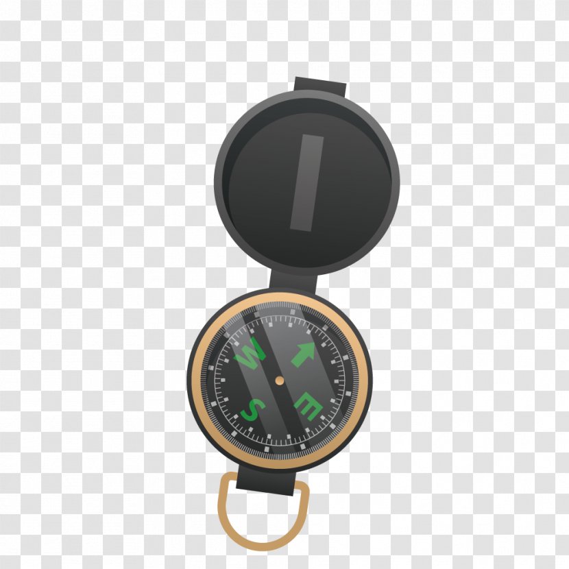 Flat Design Adobe Illustrator - Measuring Instrument - Black Compass Transparent PNG