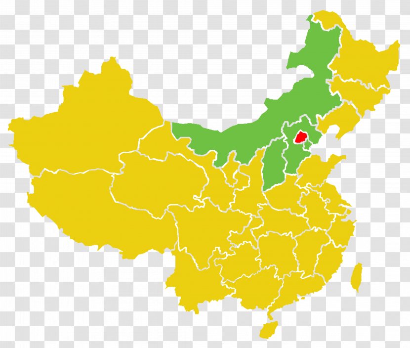 Flag Of China Blank Map - Area - The Original Complex Form A Simplified Chinese Transparent PNG