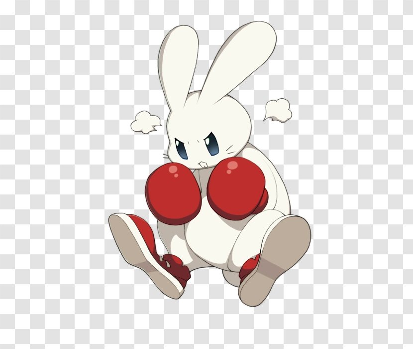 Dramatical Murder Rabbit Easter Bunny Clip Art - Drawing - Cartoon Hand Painted Boxing Angry Transparent PNG