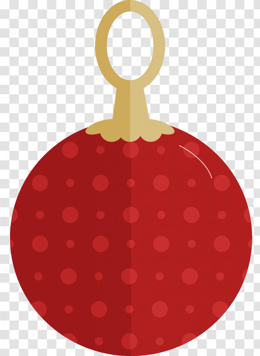 Christmas Ball - Polka Dot - Red Transparent PNG