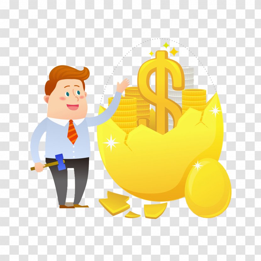 Gold Illustration - Happiness - Stacking Transparent PNG