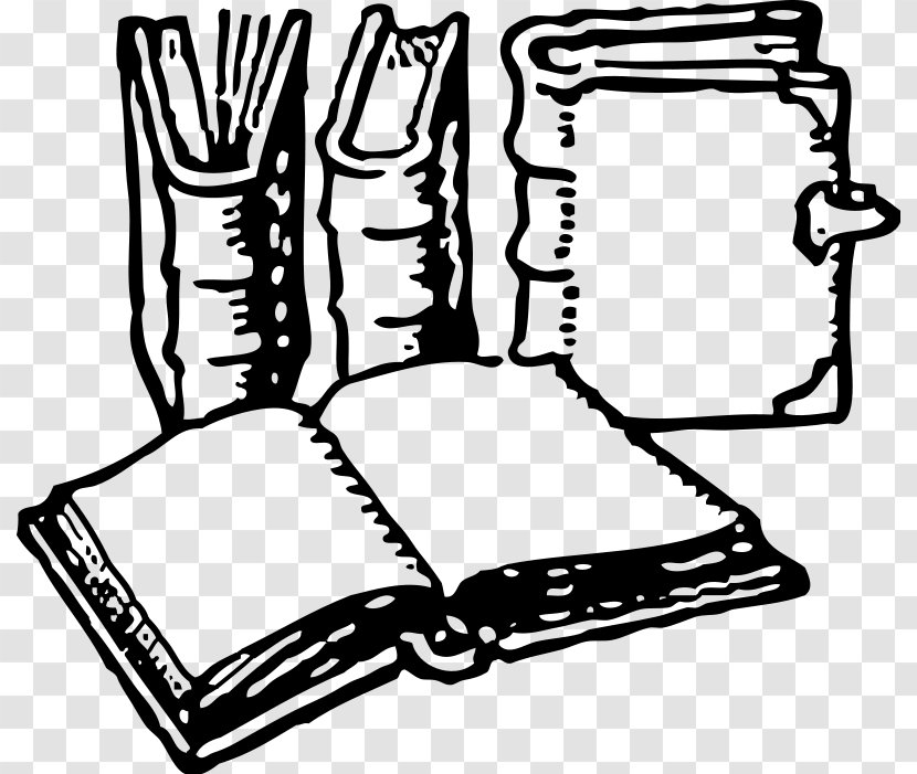 Black And White Free Content History Of Books Clip Art - Library - Bao Cliparts Transparent PNG