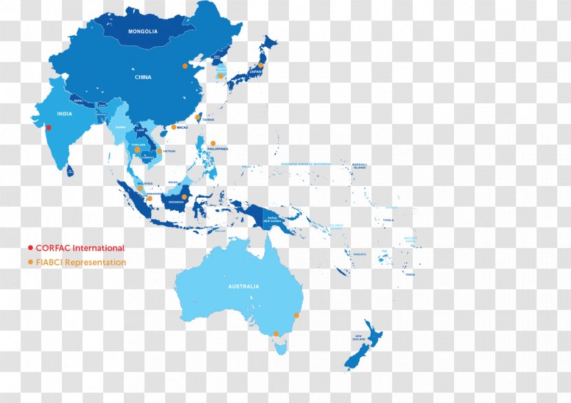 Asia-Pacific East Asia Vector Map - World Transparent PNG