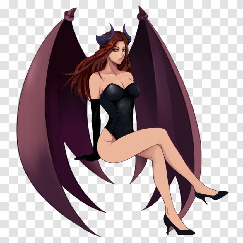 Succubus Fairy Demon Devil Angel - Watercolor Transparent PNG