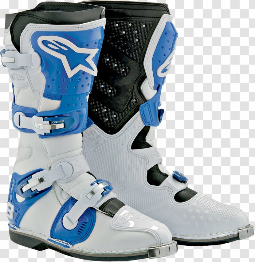 Motorcycle Boot Helmets Ski Boots Blue Alpinestars - Tech 8 Rs Transparent PNG