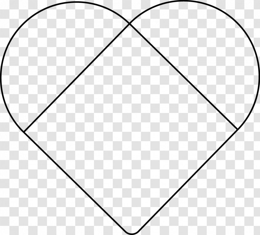 Triangle White Point Line Art - Heart - Angle Transparent PNG