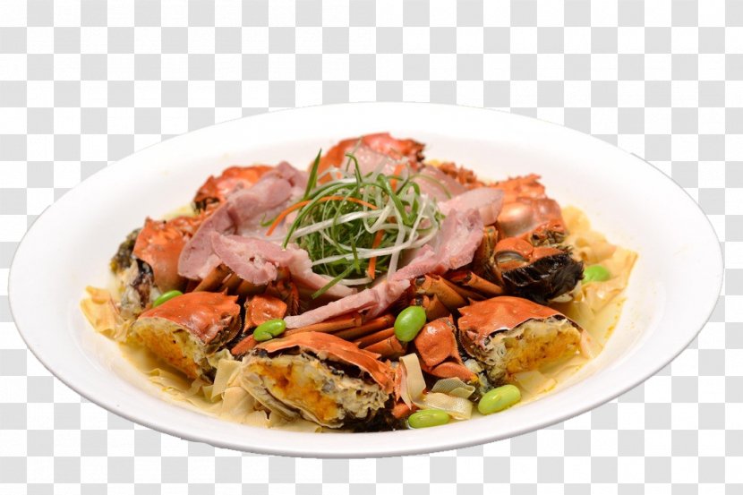Yangcheng Lake Chinese Mitten Crab Asian Cuisine Vegetarian - Dish - Bacon Crabs Transparent PNG