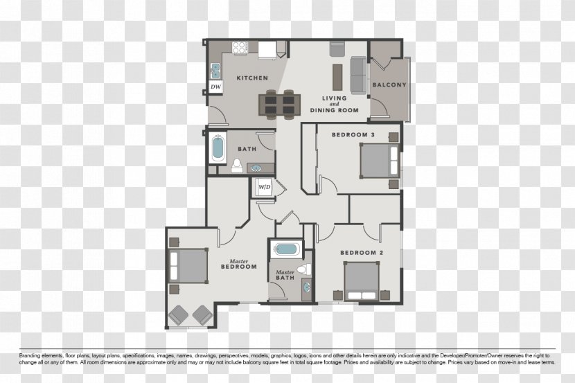 Floor Plan The Galloway Apartments Renting Architecture - Property - Real Estate Transparent PNG
