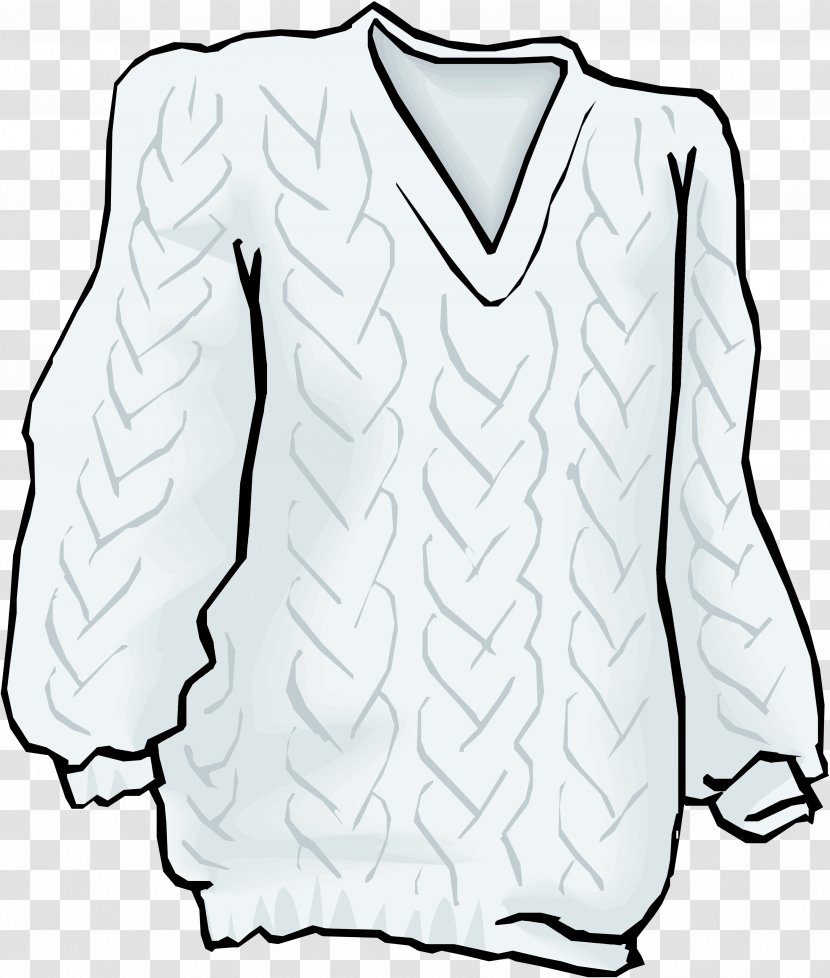 Sleeve Clip Art Sweatshirt Sweater Clothing - Cardigan - Tshirt Transparent PNG
