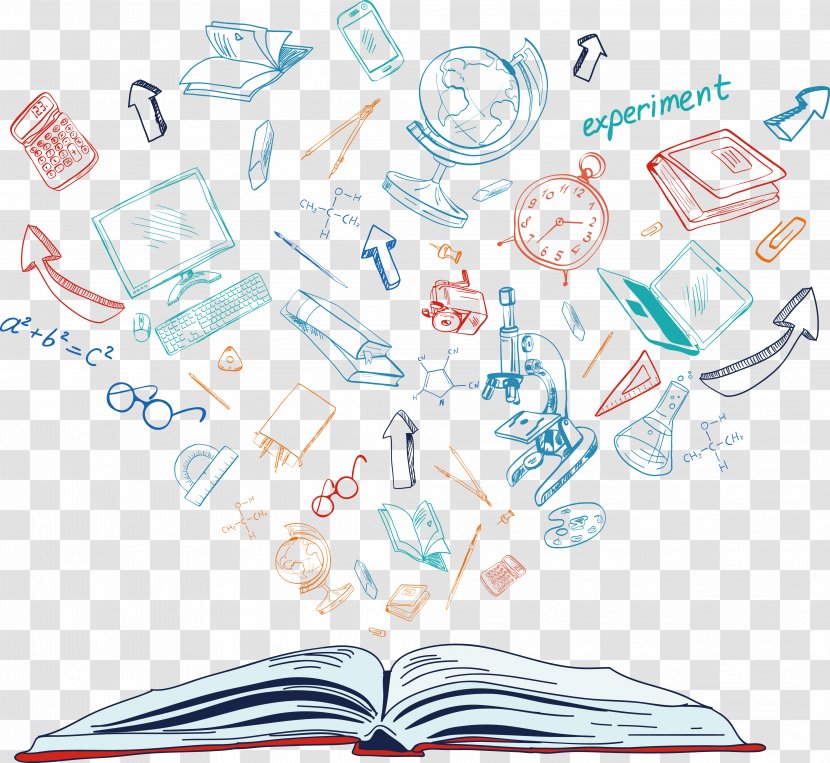 Paper Text Illustration - The Background Of Knowledge In Book Transparent PNG