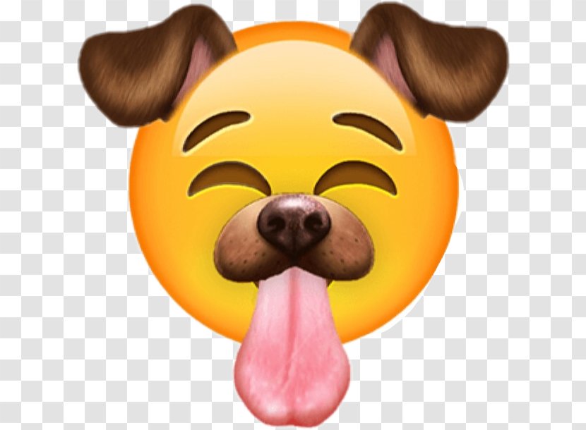 Emoji Dog Snapchat Sticker Information - Snap Filters Transparent PNG
