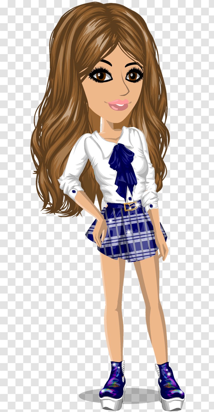 MovieStarPlanet Brown Hair Black Blond Barbie - Heart - Sc Msp Transparent PNG