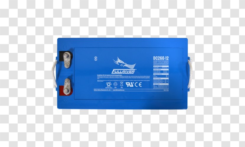 Deep-cycle Battery Electric VRLA Volt Ampere Hour - Blue Transparent PNG
