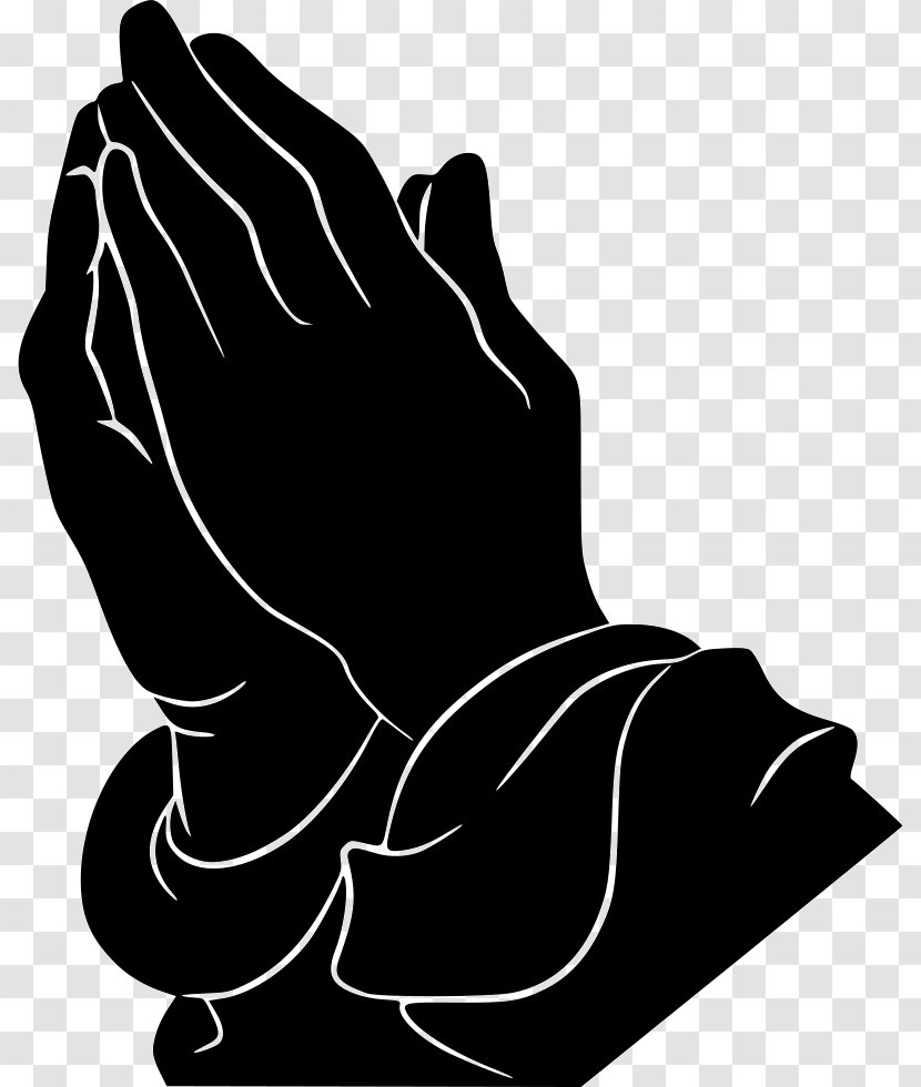 Praying Hands Prayer Religion Clip Art - Monochrome - Islam Transparent PNG