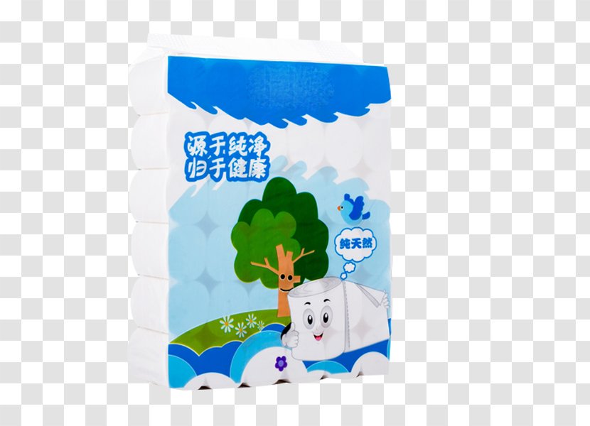 Toilet Paper Towel Packaging And Labeling Facial Tissue - Blue - Household MultiRoll Material Transparent PNG