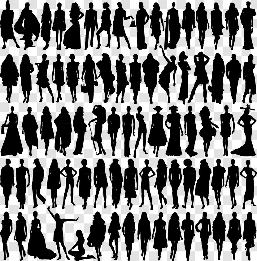 Silhouette Drawing Model Illustration - Organization - People Profile Transparent PNG