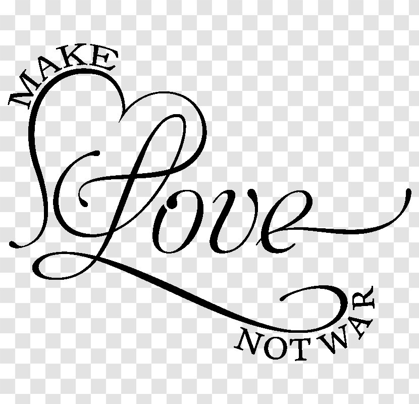 Wedding Sticker Love Gift Party - Heart - Make Not War Transparent PNG