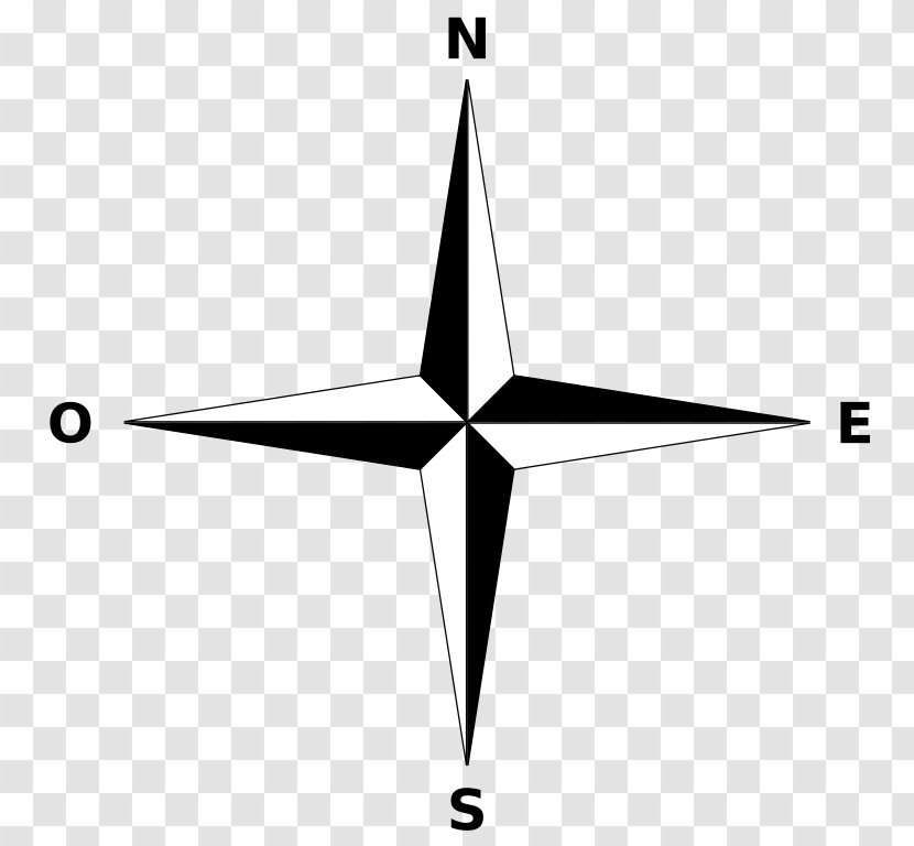 North Compass Rose Map Clip Art - Wing - Printable Transparent PNG