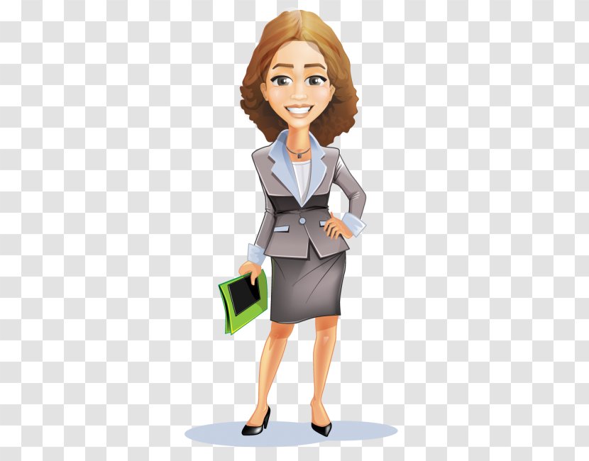 Businessperson Cartoon Woman - Frame - Business Transparent PNG