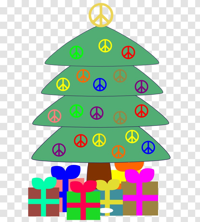 Christmas In Art Peace Symbols Clip - Tree - Openclipart.org Transparent PNG