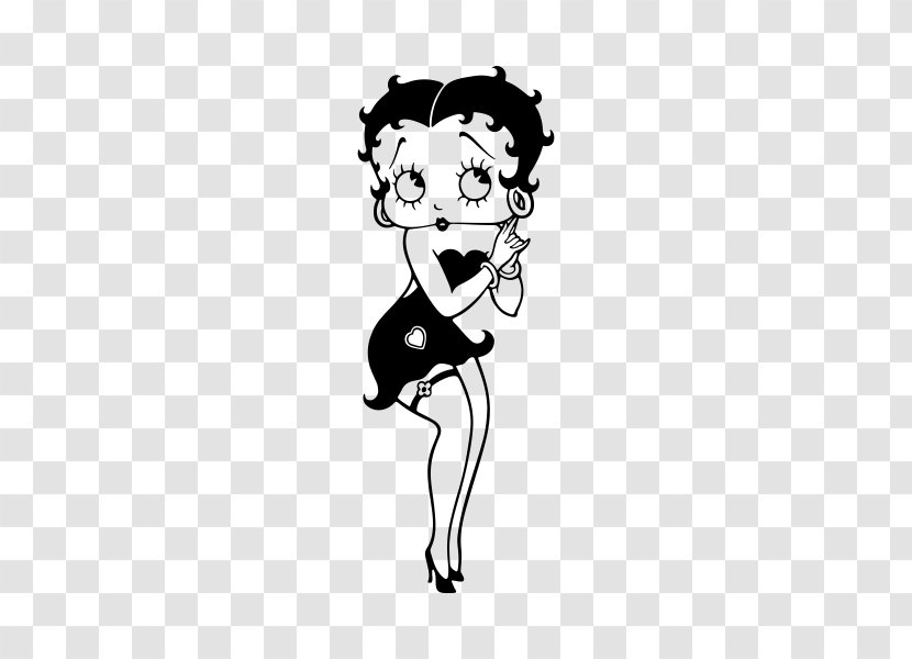 Betty Boop Cartoon Drawing Image Design - Character - Blackandwhite Transparent PNG