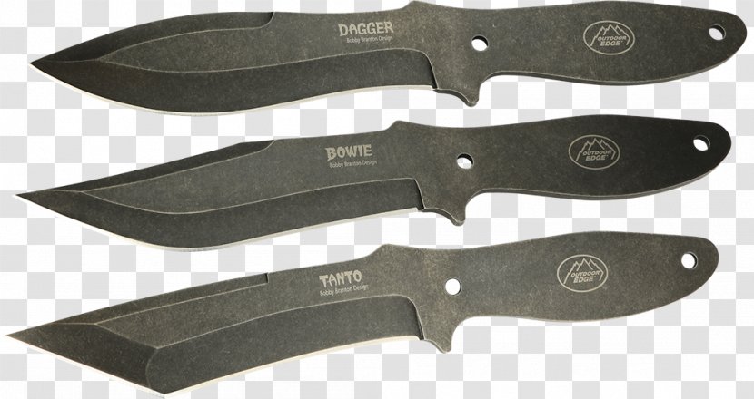 Hunting & Survival Knives Throwing Knife Bowie Utility - Kitchen - Blackstone Block Transparent PNG