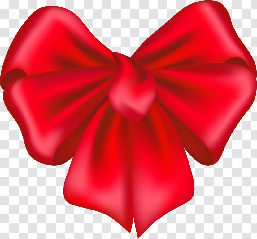 Hand Painted Red Ribbon Bow - Watercolor Painting Transparent PNG