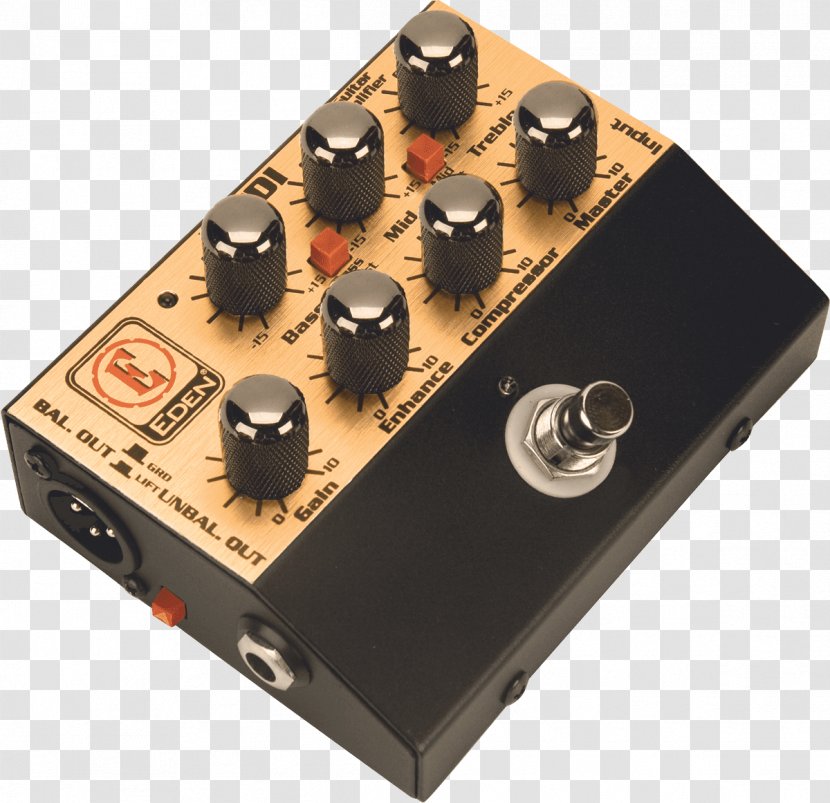 Effects Processors & Pedals DI Unit Preamplifier Bass Guitar - Cartoon Transparent PNG