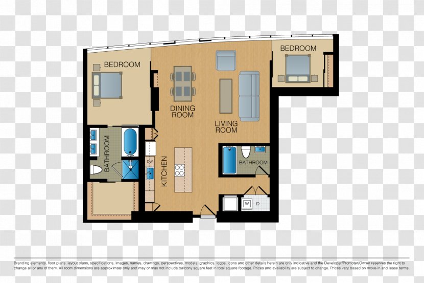 Floor Plan Essex Skyline Apartments Architecture - Apartment Transparent PNG