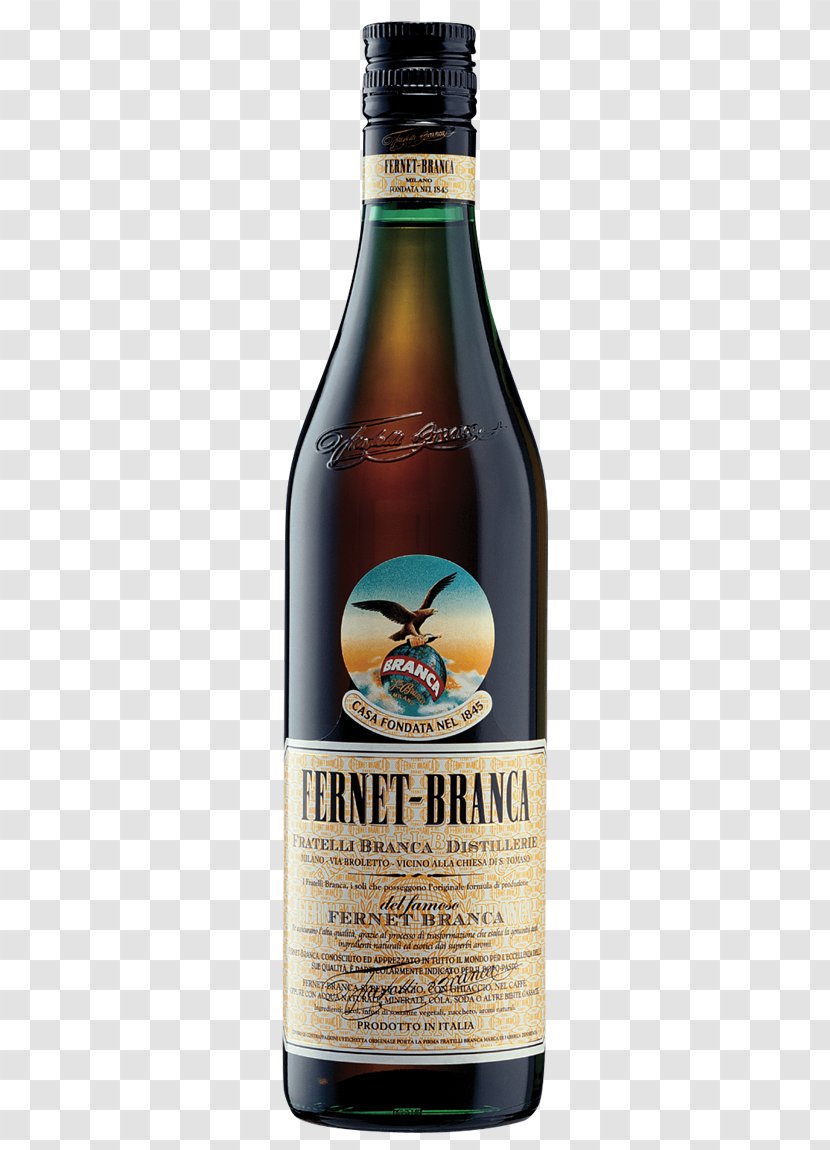 Liqueur Fernet Amaro Distilled Beverage Wine - Fernetbranca Transparent PNG
