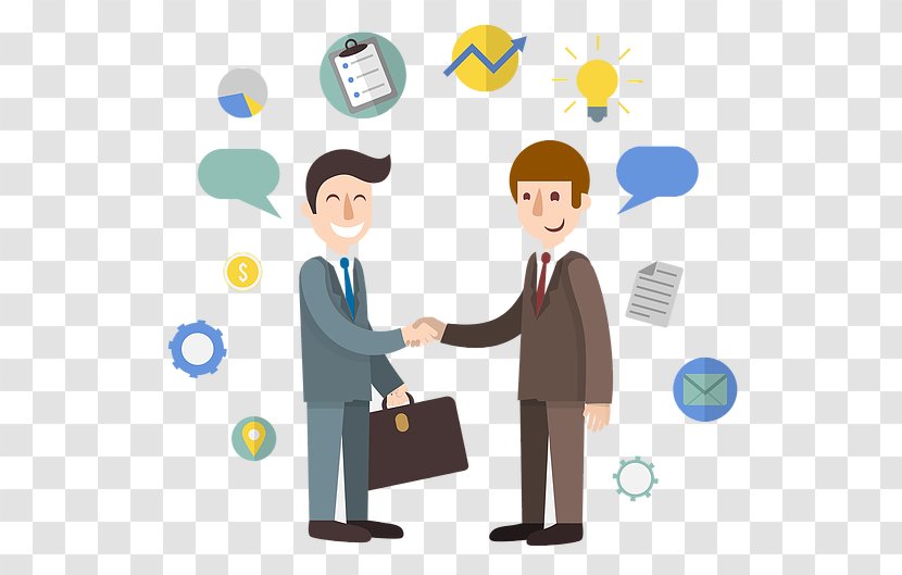 Businessperson Handshake Cartoon - Business Transparent PNG