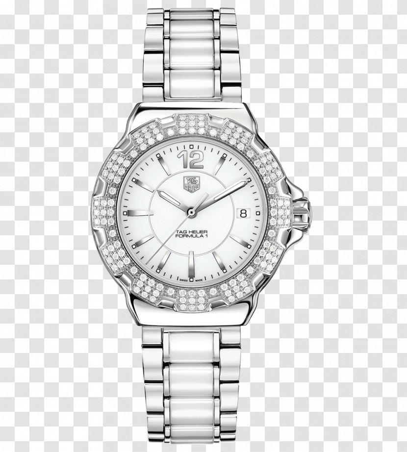 TAG Heuer Watch Quartz Clock Diamond Luneta - Brand - Tag Watches Female Form Silver Transparent PNG