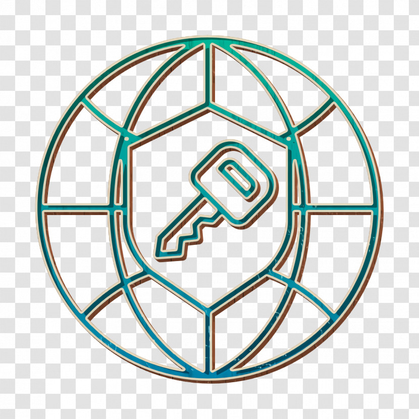 Cyber Icon Global Icon Lock Icon Transparent PNG