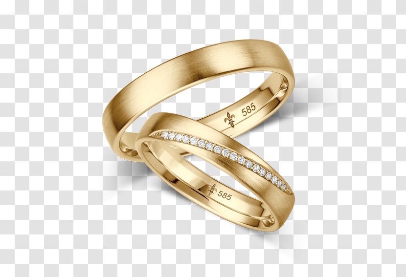 Wedding Ring Silver Gold Jewellery - Diamond Transparent PNG