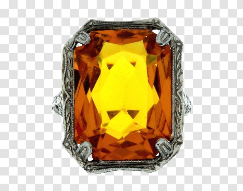 Earring Topaz Jewellery Estate Jewelry - Yellow - Ring Transparent PNG
