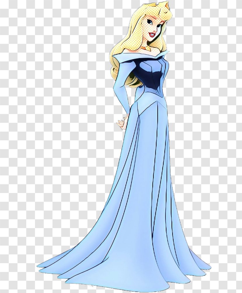 Gown Dress Clothing Fashion Illustration Cartoon - Vintage - Long Hair Drawing Transparent PNG