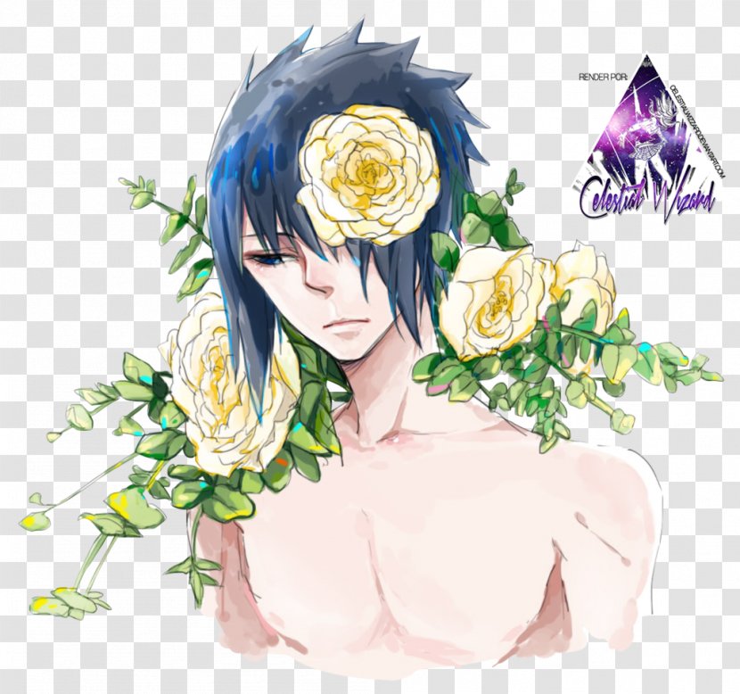 Sasuke Uchiha Floral Design Naruto Clan Shikamaru Nara - Heart Transparent PNG