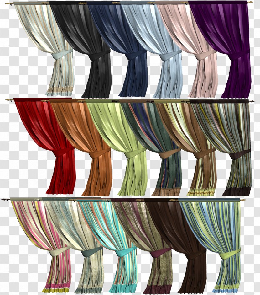 The Sims 3 Black Hair Coloring Long - Muscle - Curtains Transparent PNG