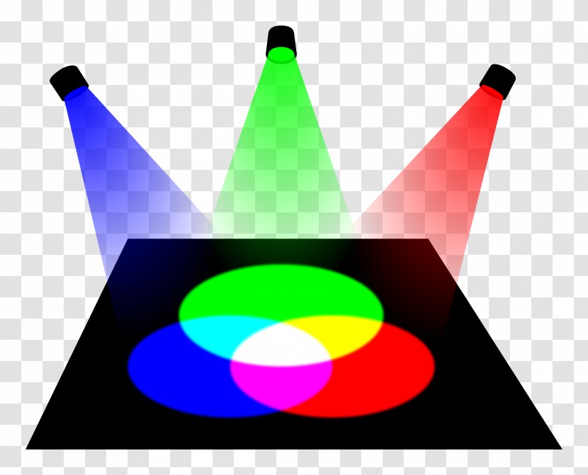 Additive Color RGB Model Mixing Primary - Cone - Triangle Transparent PNG