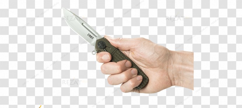 Columbia River Knife & Tool Blade Pocketknife - Hand - Flippers Transparent PNG