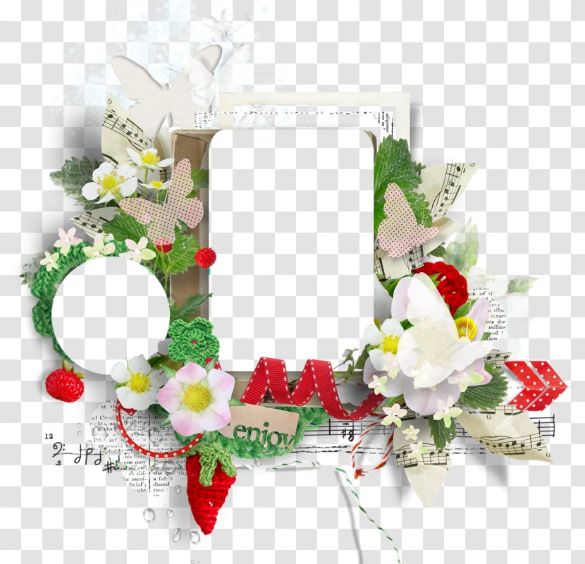 Picture Frame Ribbon Clip Art - Plant - Floral Decorative Borders Transparent PNG