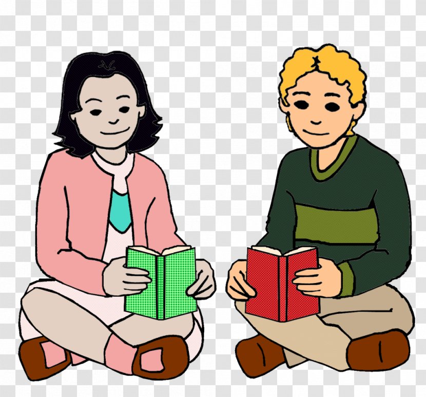 Student Reading Think-pair-share Clip Art - Flower - Students Talking Cliparts Transparent PNG