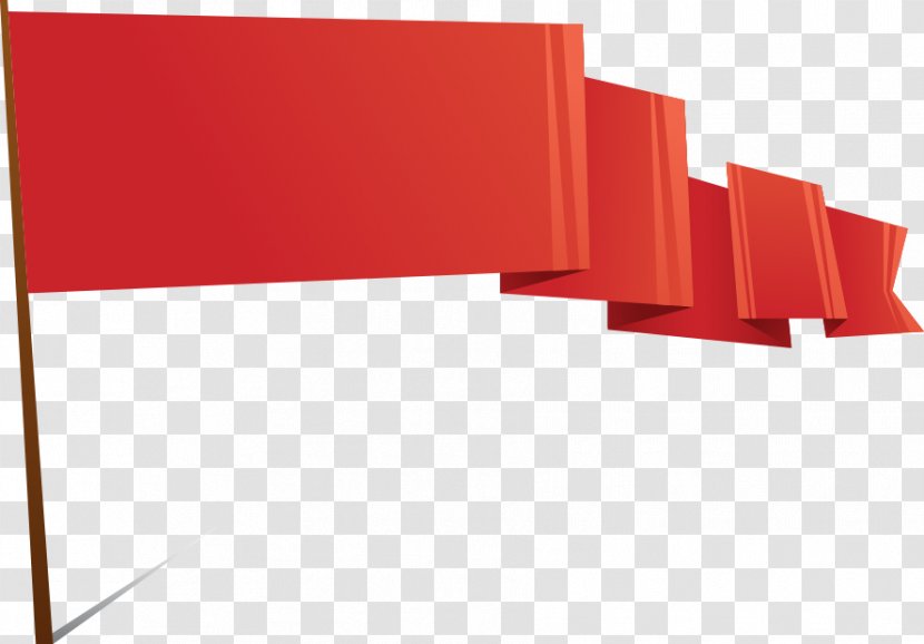 Hongqi - Ca770 - Three-dimensional Vector Illustration Gradient Red Flag Transparent PNG