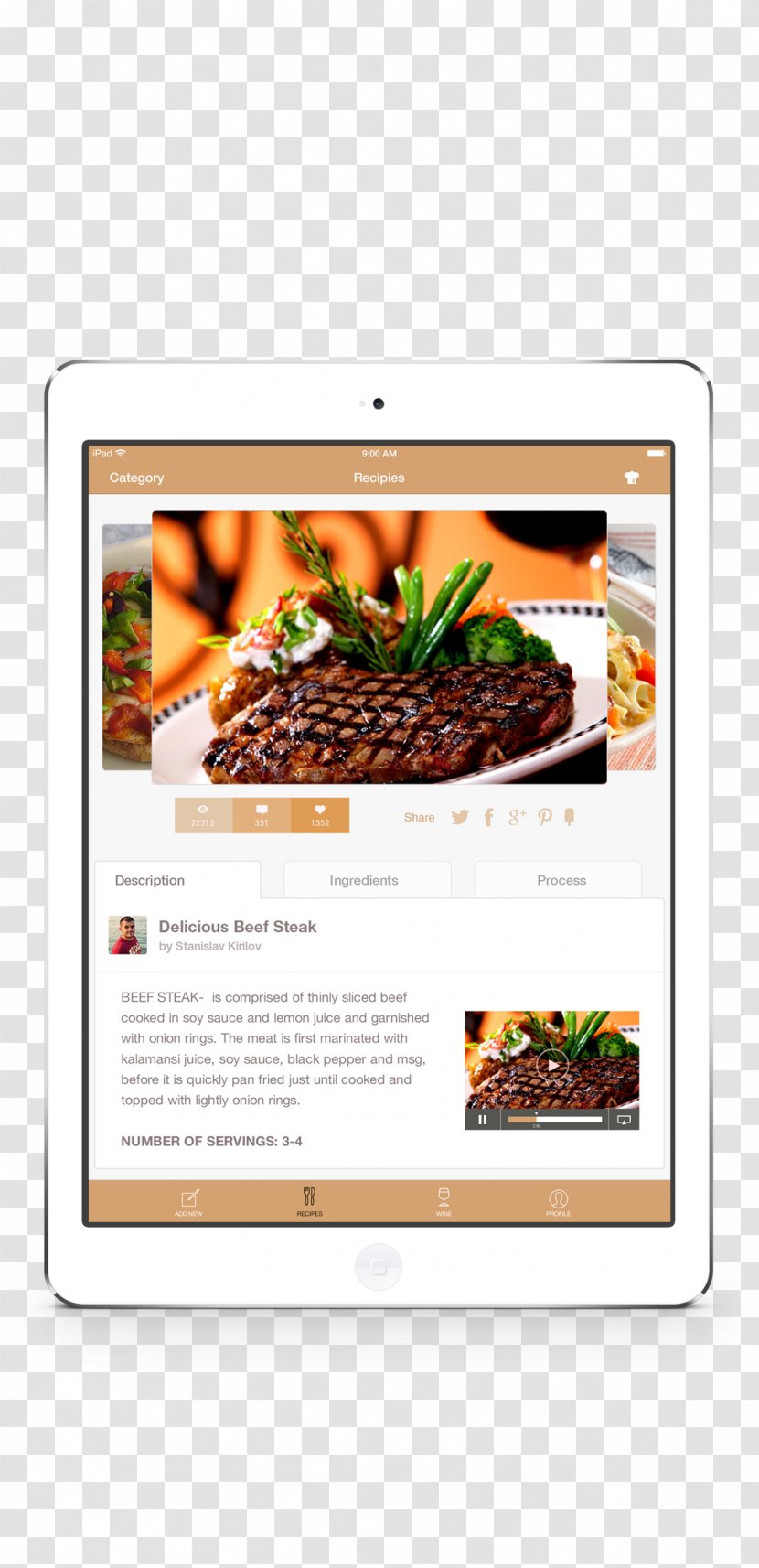 Beefsteak Cuisine Recipe Cookbook - Book Transparent PNG