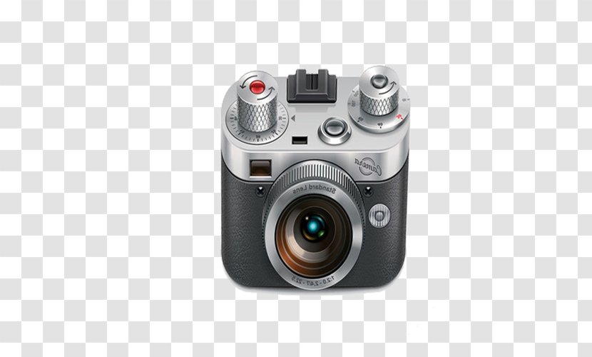 Digital SLR Camera Lens Single-lens Reflex - White + Gray Transparent PNG